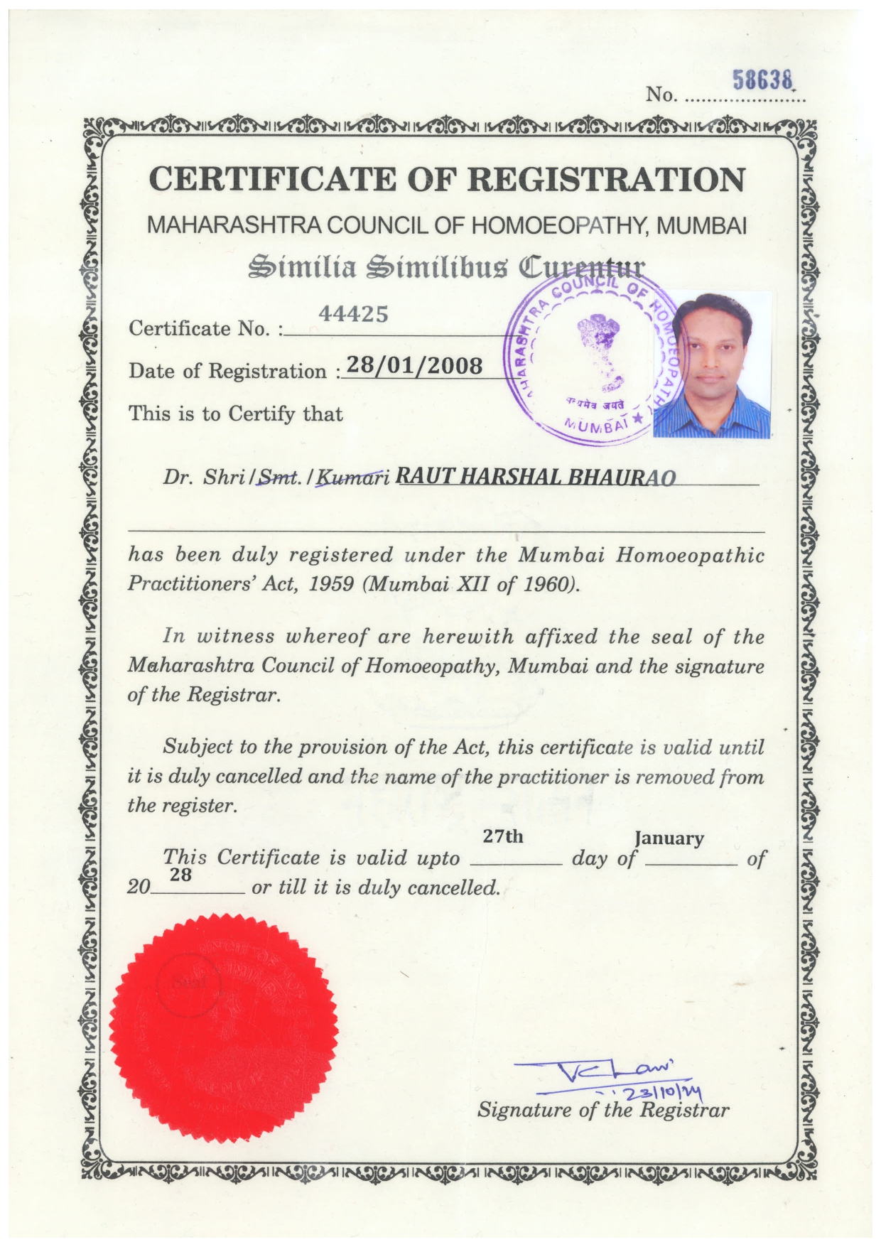 DR HARSHAL B RAUT REGISTRATION CERTIFICATE_page-0001